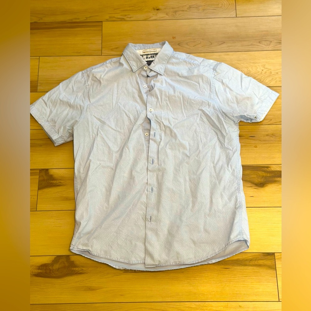 Mens short sleeve button down shirt